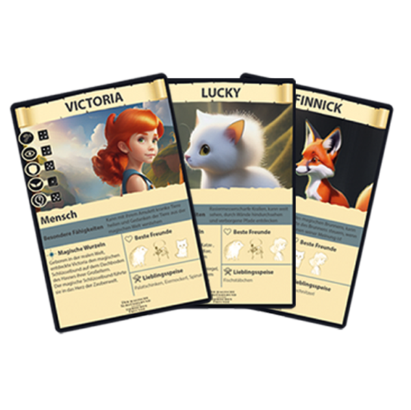 Sammelkarten-Set "Die Magischen Helden" (9 Karten)